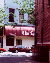 View down alley as seen in THE WATCHERS (Hotel used in FAMILY TREE)